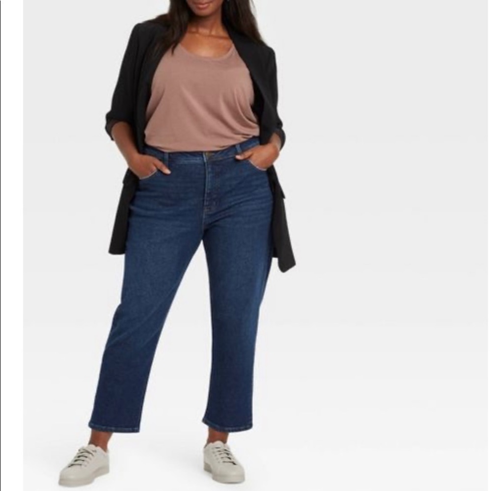 Ava & Viv Hi Rise Plus Size Cropped Women’s Jeans Sz 26W NWT